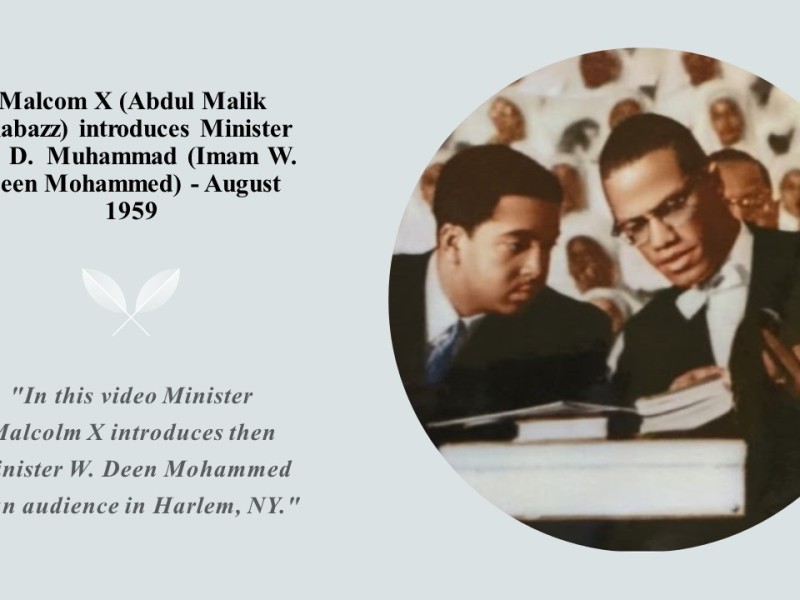 Malcom X introduces Minister W.  D.  Muhammad – August 1959